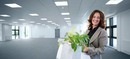 Lady moving into office